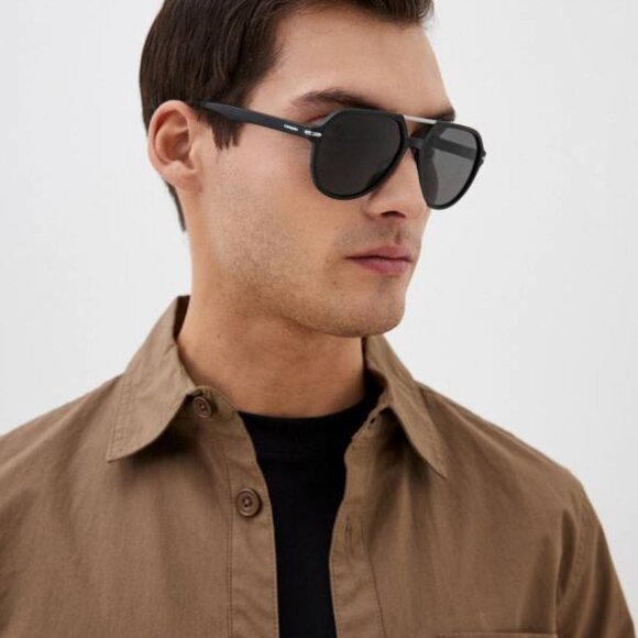 CARRERA 315/S 0KB7 FQ Sunglasses Transparent Grey Aviator Frame, Grey Lenses - Picture 2 of 11